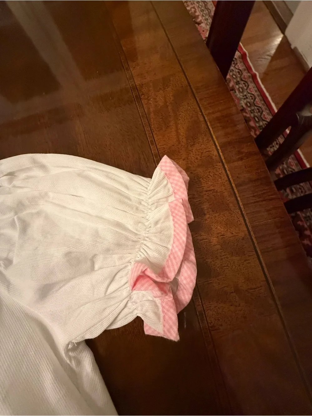 Big Sister White & Pink Smocked Beautiful Dress